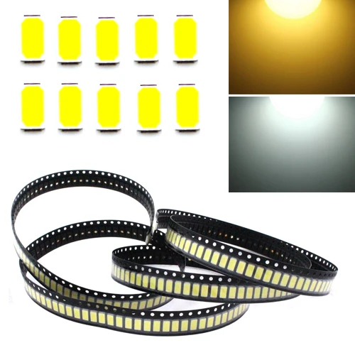 200 шт. 0 5 Вт 5730 SMD светодиодные диоды чип теплый/холодный/чистый белый для DIY