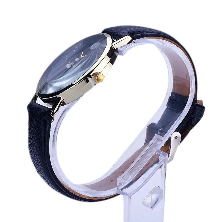 Montre унисекс спортивные мужские кожаные часы Женская мода Lunar Eclipse напечатанные кварцевые наручные часы ЖЕНСКИЕ НАРЯДНЫЕ часы Relojes# JO