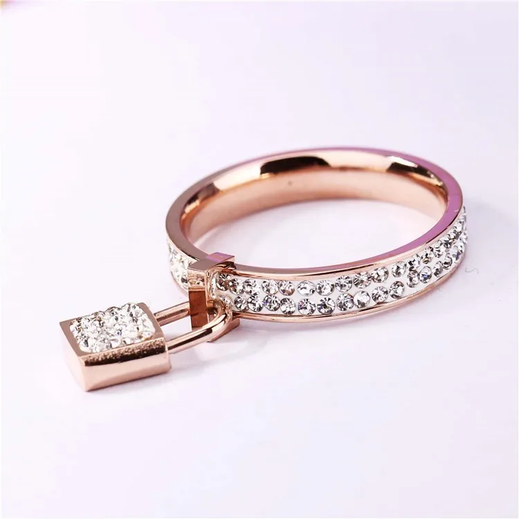 Женские кольца из нержавеющей стали, золотые, серебряные, розовые, золотые цвета, известный бренд, костюм, уникальные ювелирные изделия для девушек, женские кольца на палец для женщин