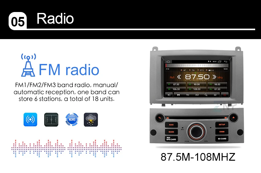 Best 7" HD Android 8.1 Car GPS Stereo For Peugeot 407 Auto Radio FM RDS DVD WiFi Navigation BT Audio Video Multimedia Backup Camera 7