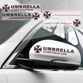 2PCS Umbrella Corporation Reflective Car Rearview Mirrow 3D Sticker And Decal For Vw Golf Polo Audi Bmw Ford Focus Opel Kia aliauto car styling umbrella corporation car sticker sports mind eyelid decal for bmw ford focus vw polo skoda golf audi opel