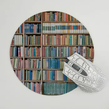 

congsipad New Design Bookrack I Love You Books gamer play mats Mousepad Size for 200x200x2mm and 220x220x2mm Round Mousemats