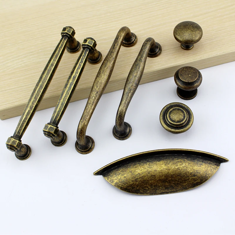 ANTIQUE Wardrobe Drawer Handle Door Handle Retro Furniture Cabinet Door Handle Old Bronze