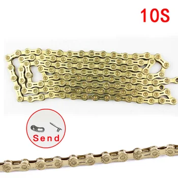 

MUQZI Mountain Bike 10 Speed Chain MTB Cycling 10S Chain High Strength Half Hollow Chain Send Magic Buckle Durable Accessories