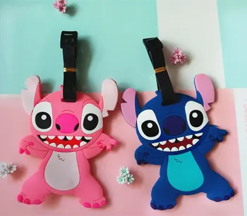 

New Lilo&Stitch Luggage Tag Travel Accessories Anime Cartoon Suitcase ID Address Holder Baggage Boarding Portable Label