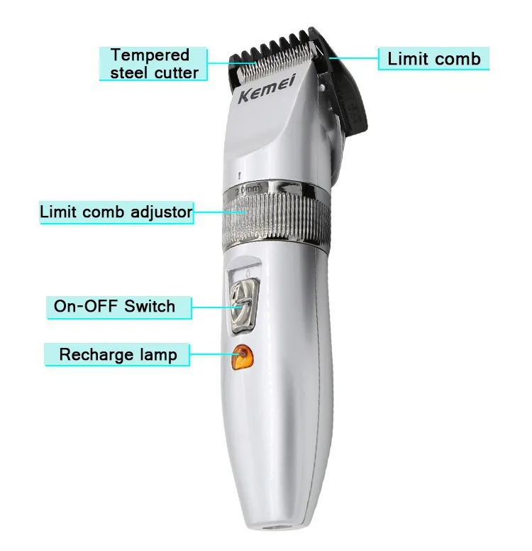 

Rechargeable Beard Trimming Machine Shaving Machine Haircutting scissors maquina de cortar o cabelo Komei Hairdressing Scissors