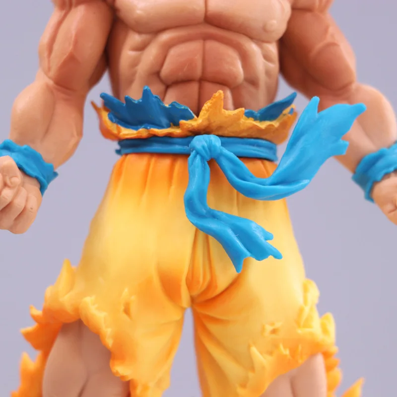 Dragon Ball Z Goku золотой блондин Супер SaiYan вспышка шоколадная кисть крови ПВХ фигура DBZ Коллекция Модель 20 см