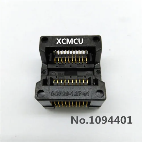 

1pcs* SOP20 Adapter Burn in Socket IC Test Socket OTS-20-1.27-01 Pitch 1.27mm Plugs