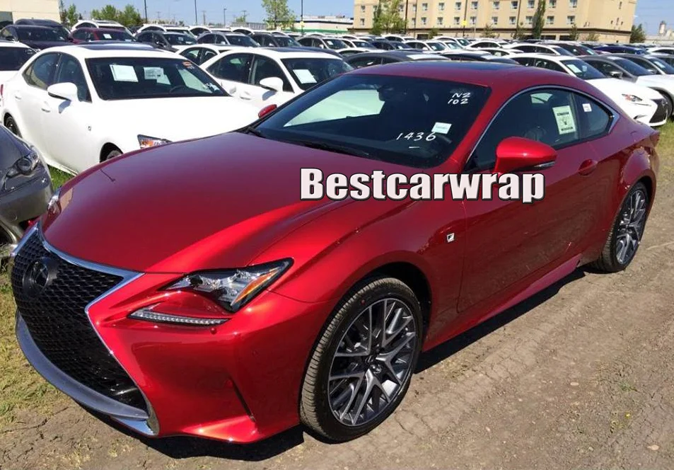 Cherry red Gloss Metallic Auto Wrapping Film Candy Glossy rode folie