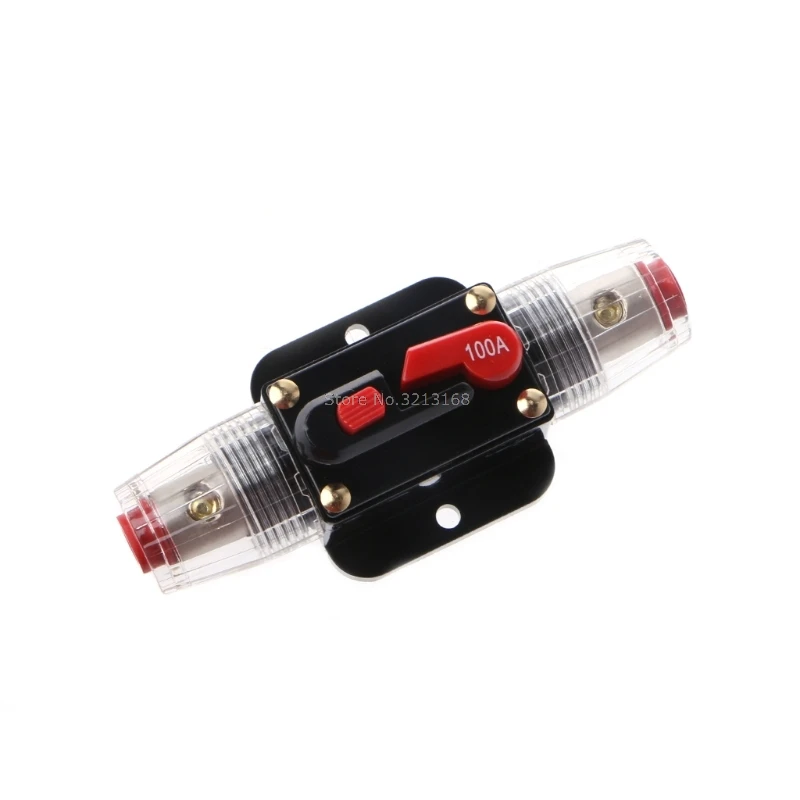 

12V DC 100A Car Audio Solar Energy Inline Circuit Breaker Reset Fuse Holder Dropshipping/323