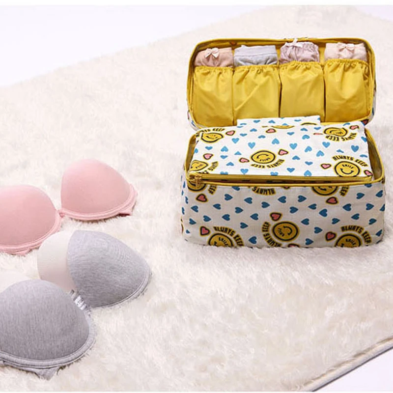 Non-Woven Fabric Portable Organizers Boxes Underwear Bra Organizer Storage Box For Underwear Scarfs Socks Bra