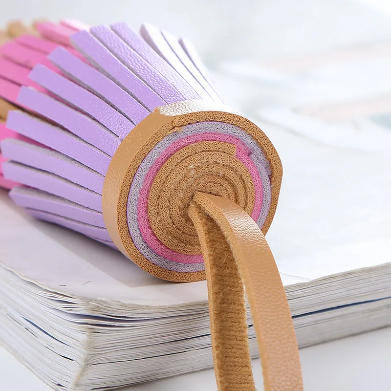 Cuero borla llavero mujeres llavero encantos del bolso colgante del bolso del coche llavero accesorios Boho llavero Trinket llaveros Cuero borla llavero mujeres llavero encantos del bolso colgante del bolso del coche llavero accesorios Boho llavero Trinket llaveros