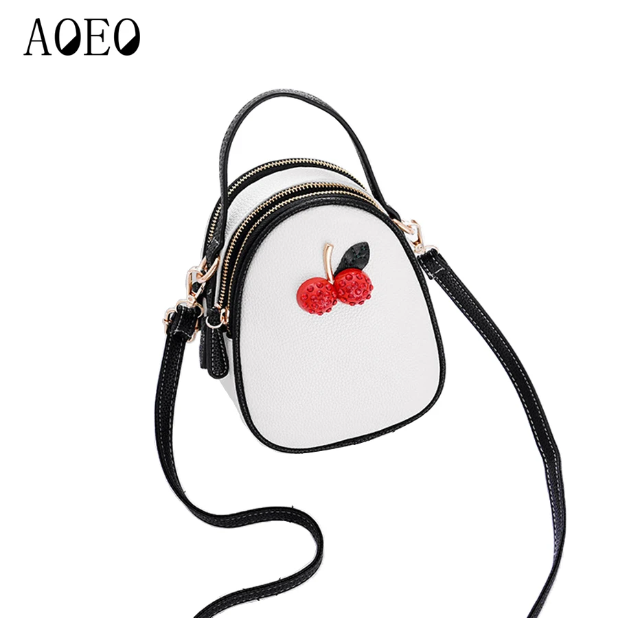 

AOEO Luxury Small Bag For Women Girls 2018 New Design Candy Fruit Ladies Shoulder Bags Handbags Female Cross Body Bags Messenger