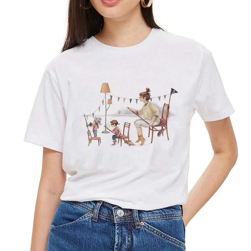 

Mom Boy Girl Printed Tee Shirt Femme Harajuku Aesthetic Women Clothes 2019 Korean Style Tshirt Mother's Love T Shirt Vintage Top