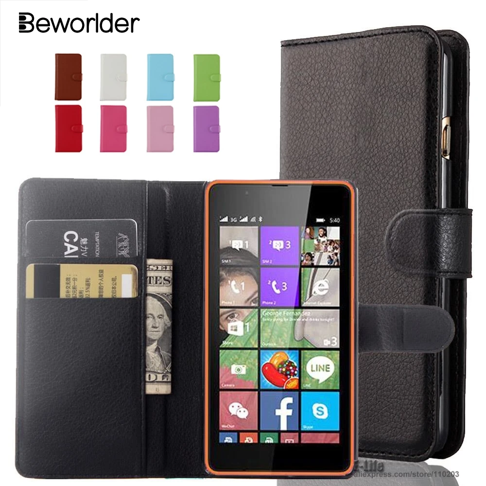 Beworlder изысканный кожаный чехол из полиуретана в виде бумажника для Nokia Lumia microsoft Lumia 435 520 530 535 550 625 630 640 650 730 случае - изображение