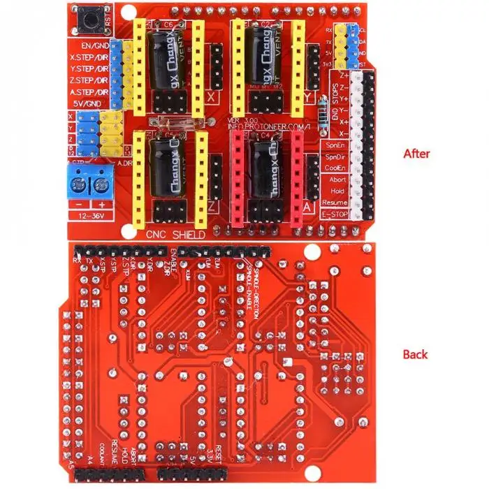 CNC щит V3 гравировальный станок/3d принтер/+ 4 шт. A4988 Драйвер Плата расширения для Arduino наборы инструментов