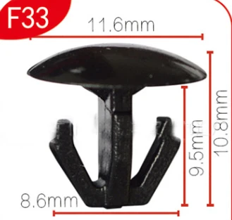 F33 500 шт. автомобиля отверстие Пластик заклепка Застежка Fender Бампер Push Pin клипы для