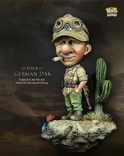 [Loong Way Miniatures] Nuts Planet german DAK Officer 54 мм миниатюрные из полимерной смолы