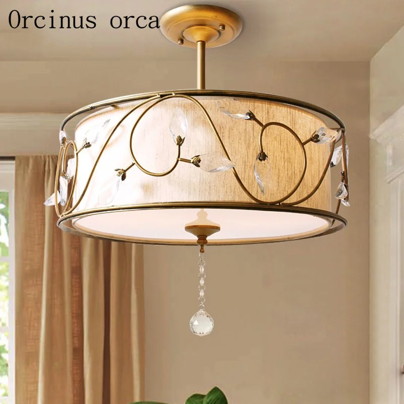 

American country retro crystal chandelier living room bedroom restaurant study modern minimalist fashion ceiling lamp
