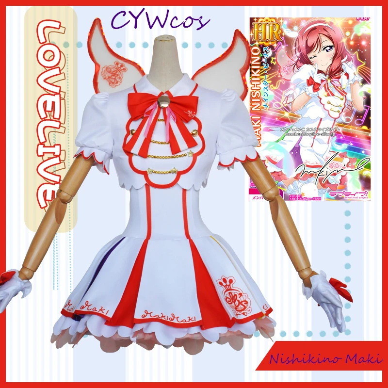 

Love Live All Member Nishikino Maki Cosplay Arcade Game 4th Generation Cosplay Costume Christmas Uniforms Female Dress Costumes