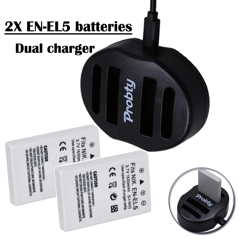 2 .  ENEL5 EN-EL5 EN EL5  + USB     NIKON COOLPIX P510 P530 3700 4200 5200 5900 S10 P4 P3 