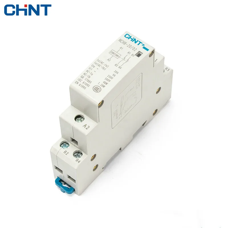 

CHINT 220V Guide Type NCH8-20/02 Two Often Close 20A Security 2P Household Small-sized Single-phase Communication Contactor