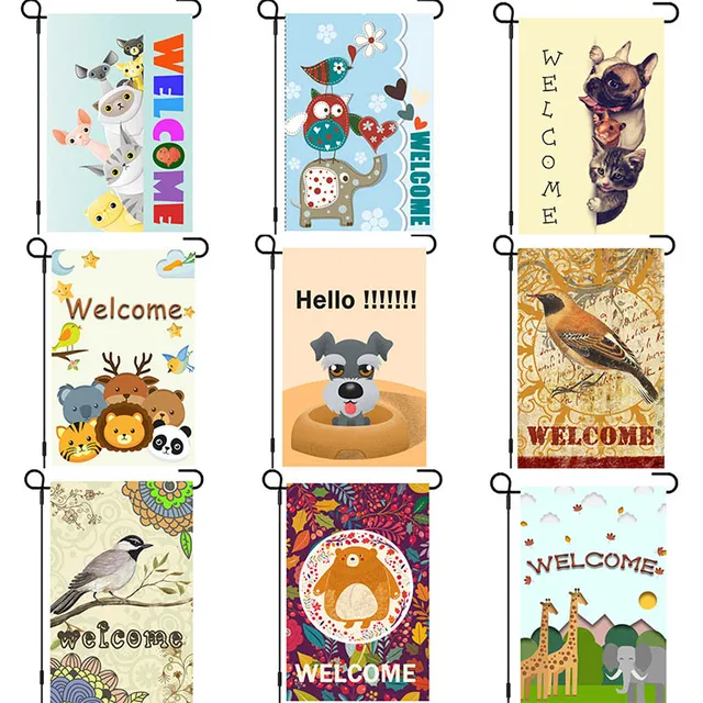 New Welcome To My Garden Decorative Outdoor And Indoor Flags 100