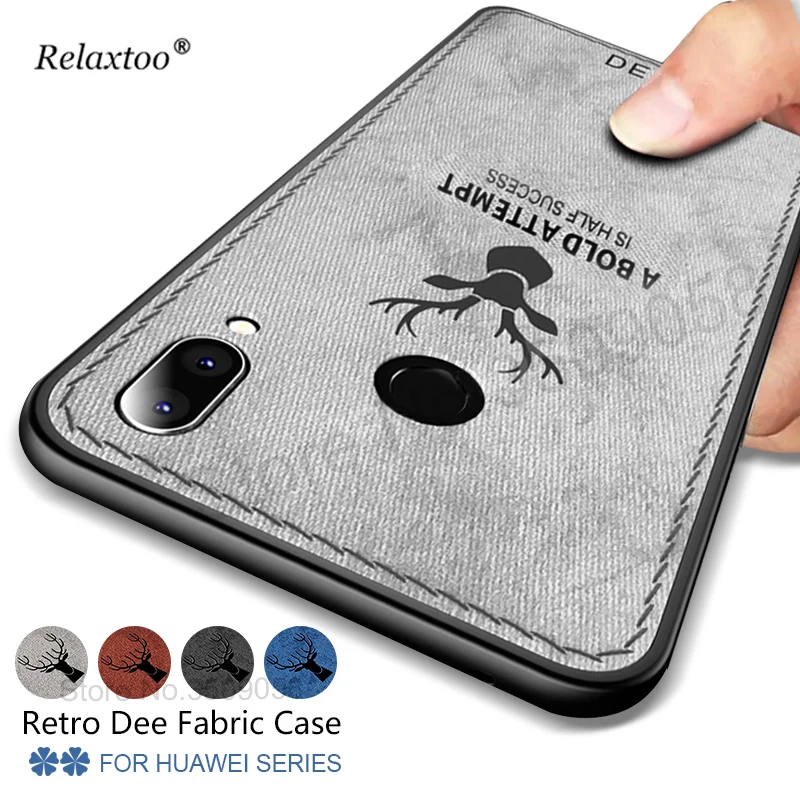 

For Huawei P20 Pro Case Fabric Protective Cover Mate 10 Honor 8 9 Lite 9i Note 10 V10 Play 7X 8X Nova 2s 3 3i Y9 2018 Soft Shell