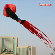 Free Shipping Outdoor Fun Sports 2015 NEW High Quality 10m Power Squid Software Kite Ripstop Nylon Fabric Good Flying
