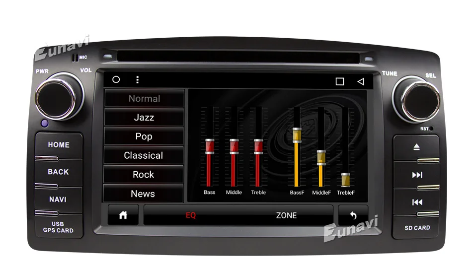 Sale Eunavi 2 Din Car DVD For Toyota Corolla E120 BYD F3 Android 8.1 Quad core RAM 2G 2Din Car DVD stereo GPS with touch screen WIFI 22