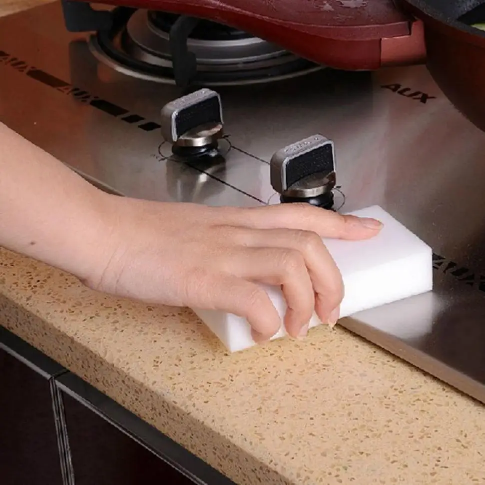 20 шт белая меламиновая губка волшебная губка Ластик для кухня, ванная, офис принадлежность для чистки/мытья посуды нано 100*60*20 мм#3