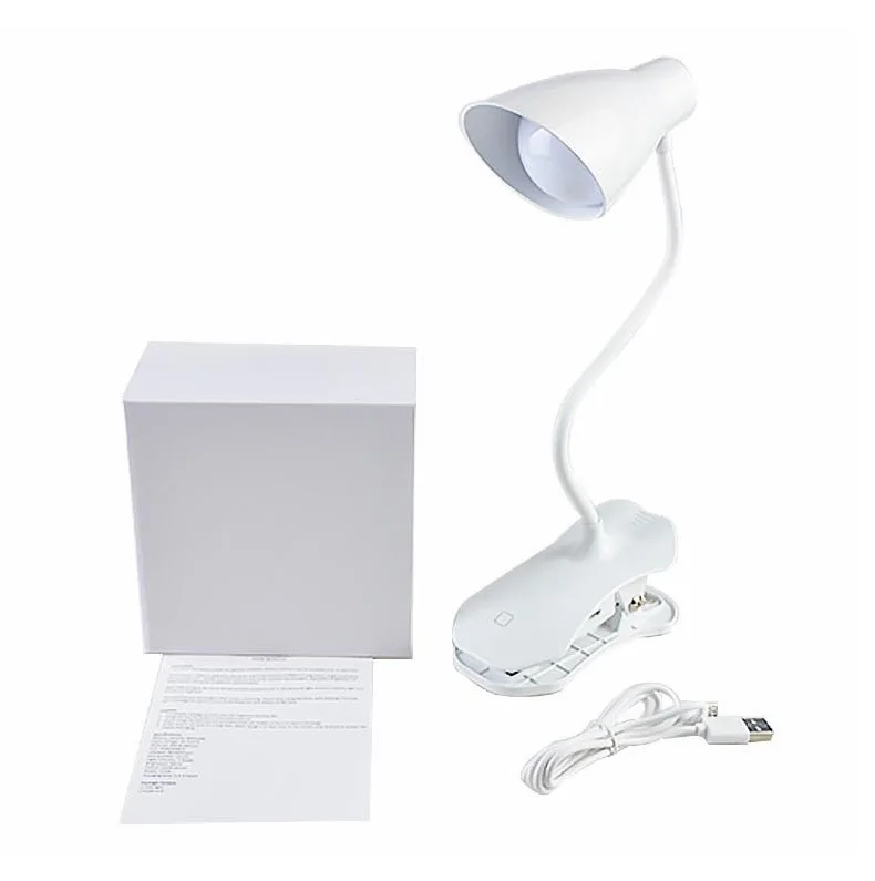Современные светодио дный настольные лампы гибкий сенсорный переключатель настольная лампа USB Перезаряжаемый зажим Ночной свет Студенческая книга чтение исследование лампа