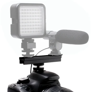 

10cm 4'' Camera Hot Cold Shoe Extension Rail Bracket Bar for Flash LED Video light Microphone