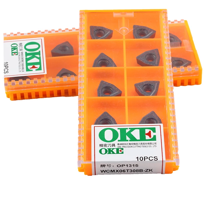 Оригинальное качество OKE 10 шт./лот Высокая точность высокая производительность высокая прочность CNC WCMX06T308B-ZK OP1315 промышленности карбида вставки