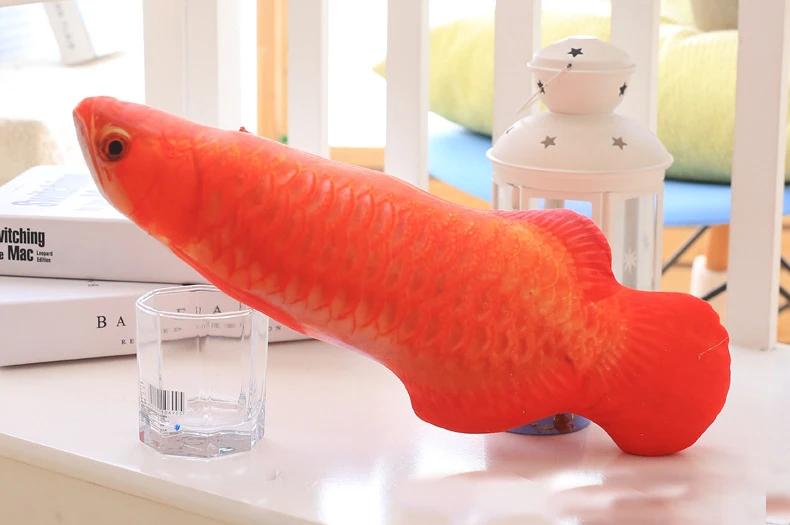 Плюшевые Креативные 3D Карп Рыба Форма кошка игрушка подарок милая имитация рыбы играющая игрушка для подарки для питомца Catnip рыба Фаршированная Подушка Кукла - Цвет: 6