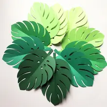 20 шт тропических листьев формирует листья зеленых джунглей, лист монстера. Душа ребенка. Первый день рождения, фото реквизит, фон для вечеринки