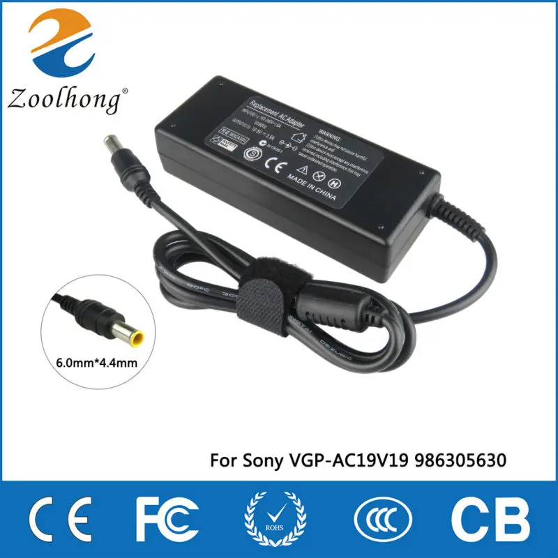 

Zoolhong 19.5V 3.9A AC DC Adapter Power Supply Battery Charger For Sony VGP-AC19V19 986305630