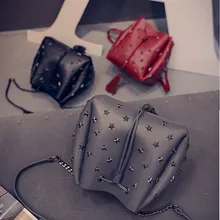 2017 New Hot Fashion Women Female Casual Solid Color Tassels Rivet Drawstring Bucket Bag Handbags Shoulder Bags Messenger Bag