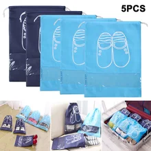 5 шт./компл. Толстая дорожная сумка для хранения обуви портативный органайзер Tote с шнурком TY53