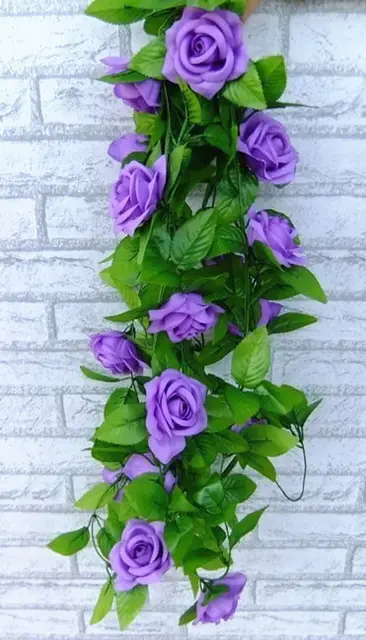2.6M Silk Flowers Garland Artificial Vine Ivy Home Wedding Garden Decors US SELL