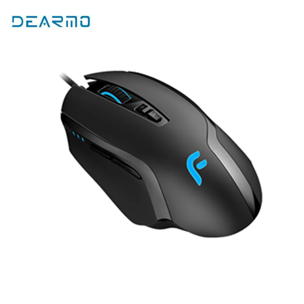7 Buttons with Scroll Wheel 5000 DPI LED Wired Optical Gaming Mouse for Computer PC Laptop Color : Yellow