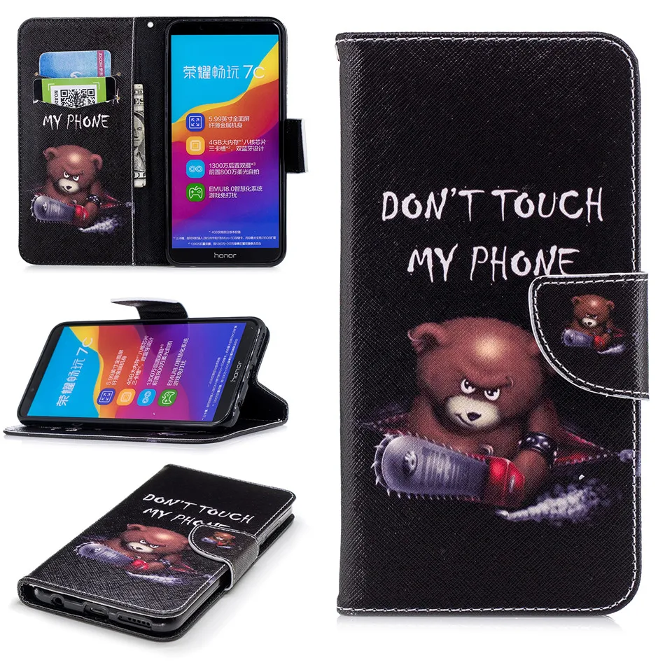 الهاتف غطاء الوجه حافظة لهاتف huawei زميله 8 9 10 20 لايت P30 برو الشرف 10 5X 6C 7X8 8A 8C V8 الرجعية كابا محفظة جلدية كوكه D07Z