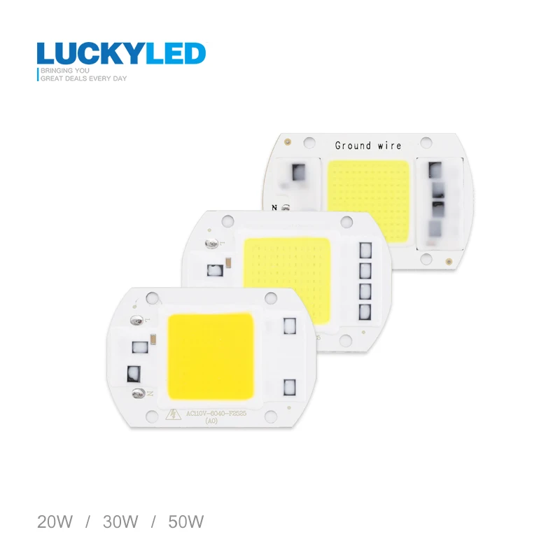 

LUCKY LED COB Lamp Chip Smart IC Driver Easy For DIY LED Floodlight Spot light 5W 10W 20W 30W 50W AC 220V Cold / Warm White