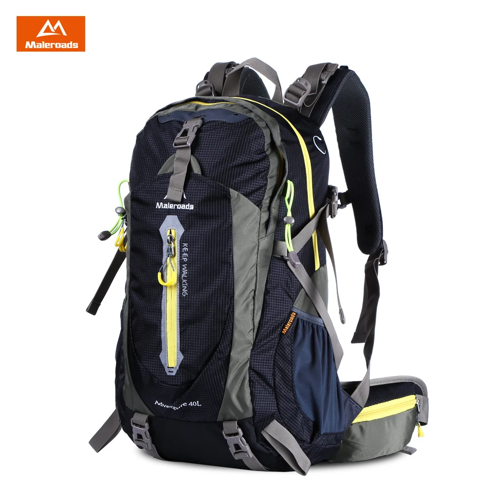 

Maleroads 40L Outdoor Sports Backpack Hiking Camping Water Resistant Nylon Bike Rucksack Bag With Rain Cover