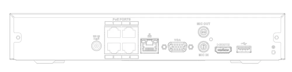 Dahua комплект ip-камеры NVR комплект 4CH 4K видео рекордер NVR4104HS-P-4KS2 & Dahua 2MP ip-камера 4 шт. IPC-HDW4233C-A