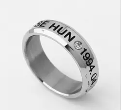 Kpop дома EXO SEHUN titanium стальное кольцо Универсальный Размер