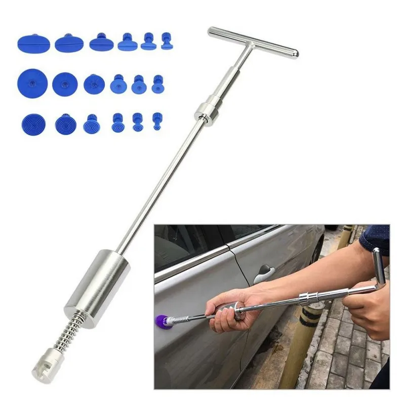 

Car Tools Auto Repair Tool Car Dent Repair Dent Puller Kit 2 in 1 Slide Hammer Reverse Hammer Glue Tabs Suction Cups Fungi