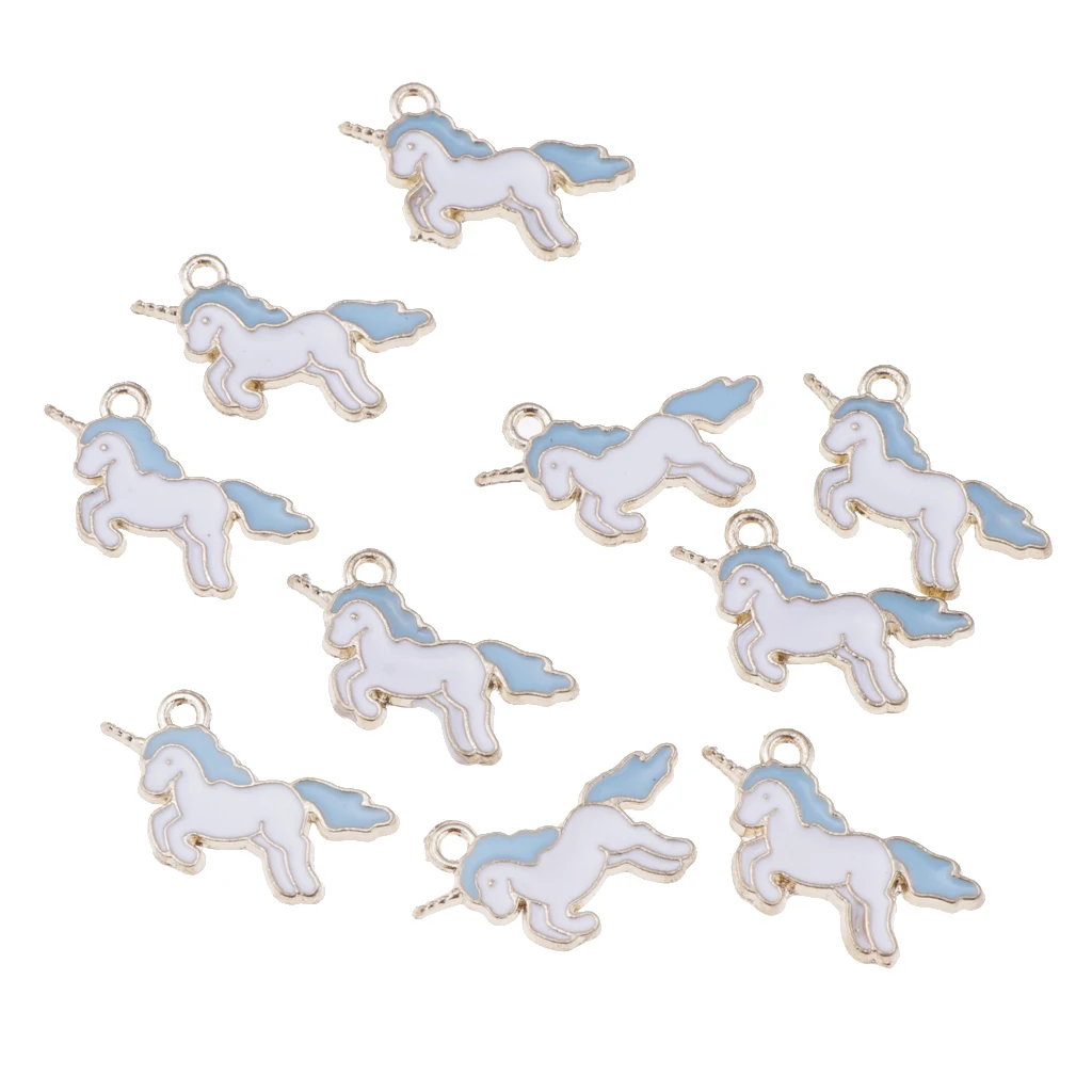 MagiDeal 40Pcs Unicorn Charms Pendant Findings Beads Jewelry Making Crafts