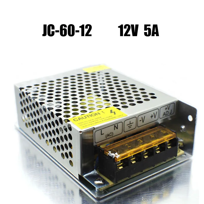 

BSOD Switch Power Supply Driver Real 12V 5A 60W for LED Strip Light Transformer led Adapter