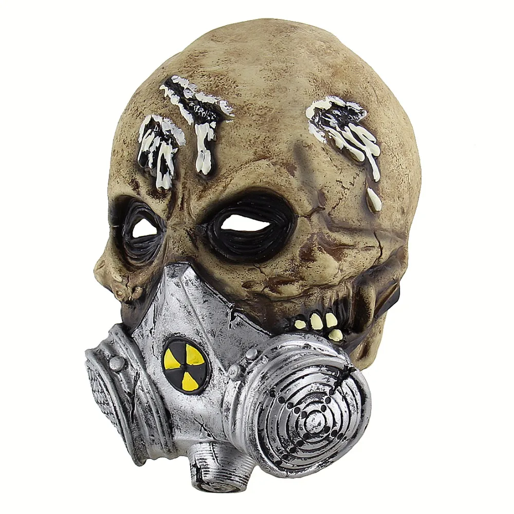 Биохимическая маска для лица с черепом, защитная маска для игры, страшное привидение, маска для Хэллоуина